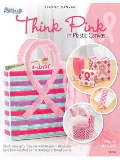 Think Pink in Plastic Canvas   Craft book Inspirational  