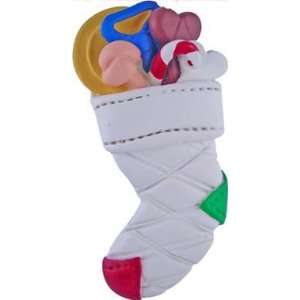 Dog Toys in Stocking Christmas Ornament 