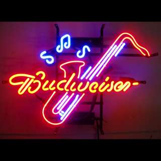 5BUDSA Budweiser Saxophone Neon Sign