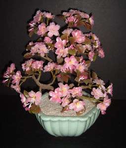   Made for GUMPS Glass Bonsai Cherry Blossom Tree   Japan  