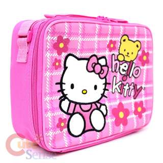   Kitty Large School Roller Backpack Lunch Bag Pink Teddy Bear 6