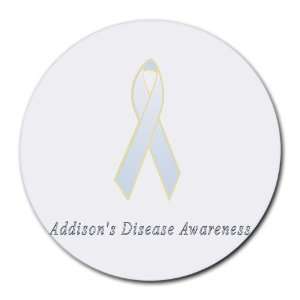  Addisons Disease Awareness Ribbon Round Mouse Pad Office 