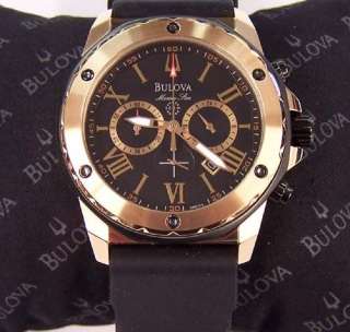 Bulova Authentic Watch MARINE STAR Rose Gold 98B104 NEW  
