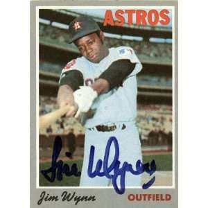  Jim Wynn Autographed Topps 1970 Card #60 Houston Astros 