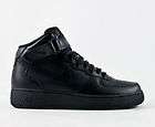 nike air force 1 mid high top black black leather