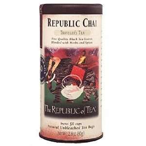 Republic BLACK Chai, 50 Tea Bags, by The Republic of Tea  