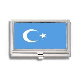  East Turkestan Republic Flag Business Card Holder Metal 