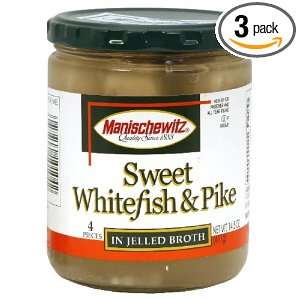 Manischewitz Whitefish & Pike, No MSG, 14.50 Ounce (Pack of 3)  