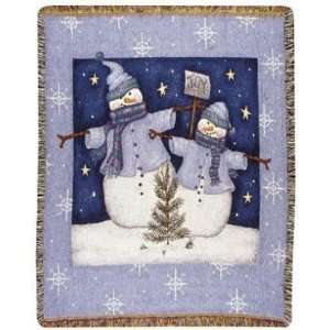  Even Snowmen Get The Blues Deluxe Tapestry Throw Blanket 