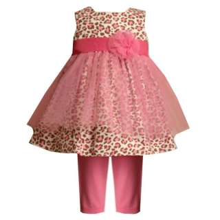 NWT 24m Girl Bonnie Jean Animal Print Dress Set NEW  