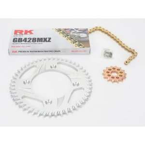  RK Chain and Sprocket Kit w/ Non Gold Chain 4002 028Z 