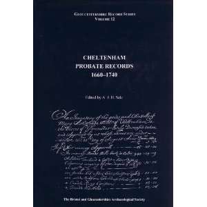  Probate Records, 1660 1740. (9780900197499) A J H Sale [editor