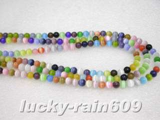 6mm round mix color cat eye / opal loose beads  