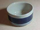 hoganas keramik pottery sweden blue stripes custard size dish thick 