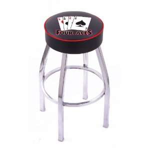  4 Aces 25 Single ring swivel bar stool with Chrome, solid 