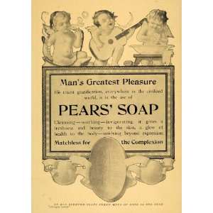  1907 Ad Mans Greatest Pleasure Pears Soap Otto of Rose 