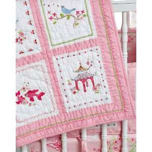  Pink Pagoda Nursery Baby Bedding Quilt Baby