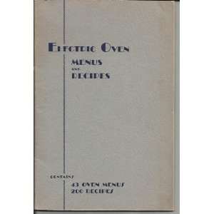 Electric Ovens Menus and Recipes staff  Books