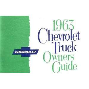  1963 CHEVROLET TRUCK Full Line Owners Manual User Guide 