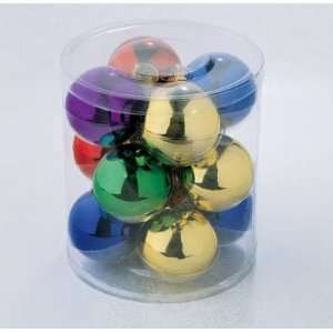 Set of 12 Traditional Multi Color Glass Ball Christmas Ornaments 2.5 