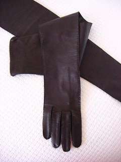 HERMES Leather Gloves OPERA Length 7.5 rare find NEW  