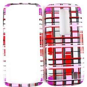 LG Optimus Net P960 Transparent Design, Red/Pink/White Blocks Hard 