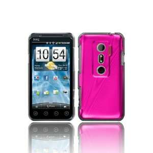  HTC EVO 3D Cosmos Snap on Back Cover   Hot Pink (Free 
