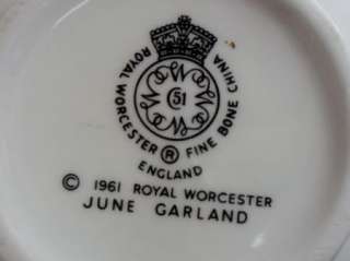 Royal Worcester June Garland Tea Pot with Lid  