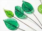 lot 50 antique vintage czech wire art glass green leaves beads returns 