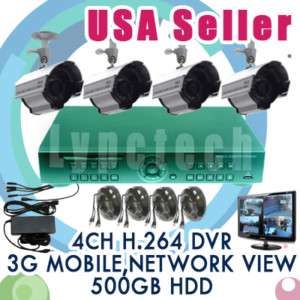 CH Network Security CCTV DVR System 4 Camera 500GB  