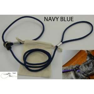 LeashInaBag, Easy On Easy Off Dog Leash, 1/4 Navy Blue. Made in the 