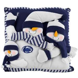  Penn State Nittany Lions 18 Inch Snowman Family Pillow 