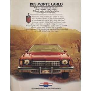  1975 Chevrolet Chevy Monte Carlo Sales Brochure 