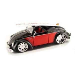  Cabriolet Soft Top 1/24 (Mass) w/Surfboard Black/Red Toys & Games
