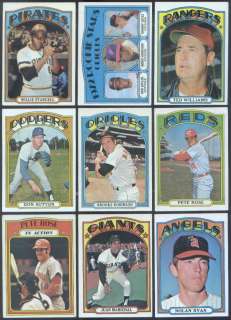 1972 Topps Baseball Complete SET Ryan Aaron Fisk VGEX to EXMT  