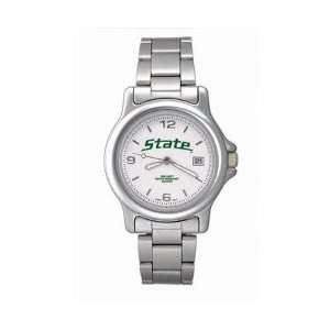 Michigan State Spartans Mens Chrome Varsity Watch with Stainless 