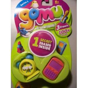  Gomu Series 1 Clock & PDA + Mystery (3 Mini erasers) Toys 