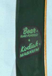 Bear 1970s Kodiak Magnum Green Futurewood RH Hunting Bow 52  