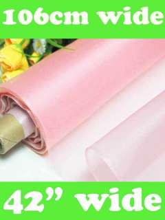 100% Pure Silk Organza Fabric Pink meters  