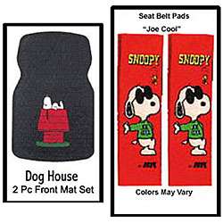 Snoopy Floor Mats and Car Accessory Set  