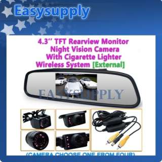 TFT LCD Rearview Monitor + Wireless Backup Camera  