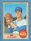 1968 Topps 249 Bill Singer Dodgers PSA 8  