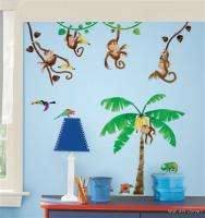 Nursery/Kids Room Wall Sticker Decals   Jungle Monkey Business 