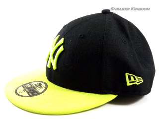 New Era NY Yankees Low Profile Black/Neon Hat Cap Men  
