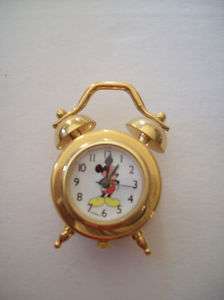   Mickey Mouse Miniature Mini Collectible Alarm Clock Two Bell Verichron