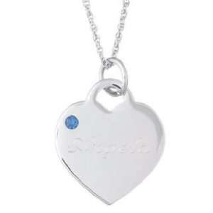  Valentines Day Gifts Engraved Birthstone Heart Charm 
