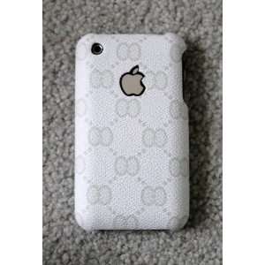  White Leather Hard Back Case Cover for iPhone 3g 3gs 