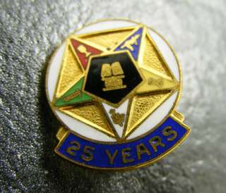 Vintage Order of the Eastern Star Lapel Pin 25 years  
