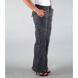 Institute Liberal Womens Grey Twill Cargo Pants  
