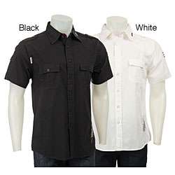 Ray Mens Short sleeve Military Woven Shirt  